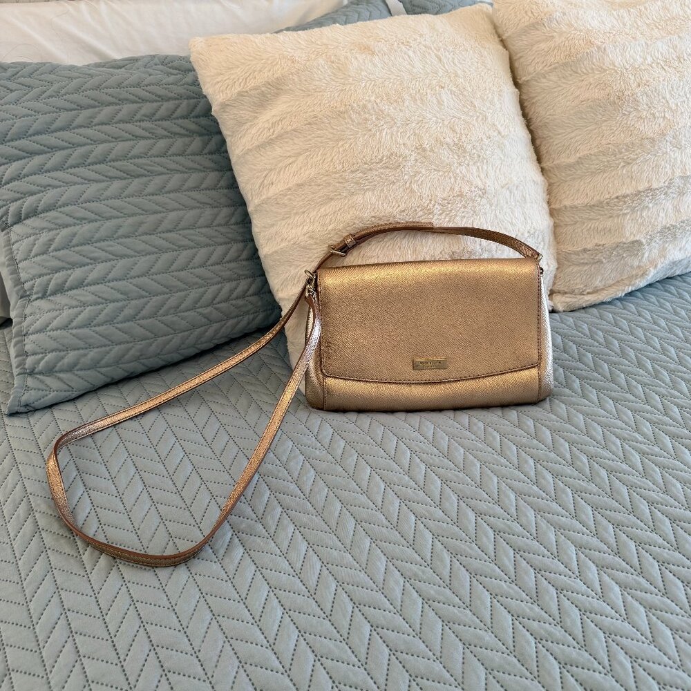 Kate Spade Rose Gold Greer Laurel Way Crossbody Handbag Purse
